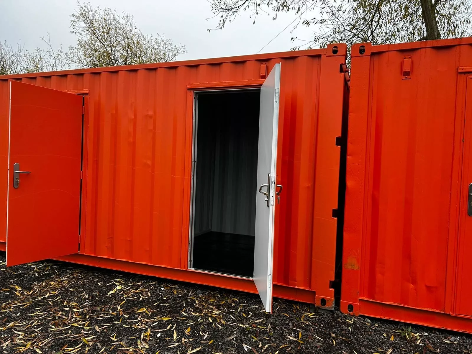 Used 40ft storage container divided into individual self-storage units