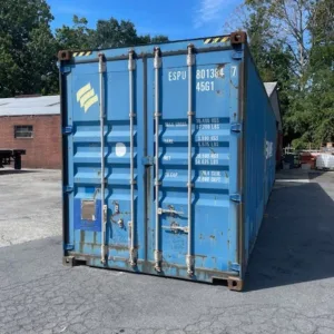 Extra-tall 40ft high cube shipping container with double cargo doors