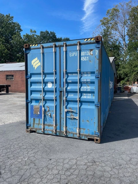 Extra-tall 40ft high cube shipping container with double cargo doors