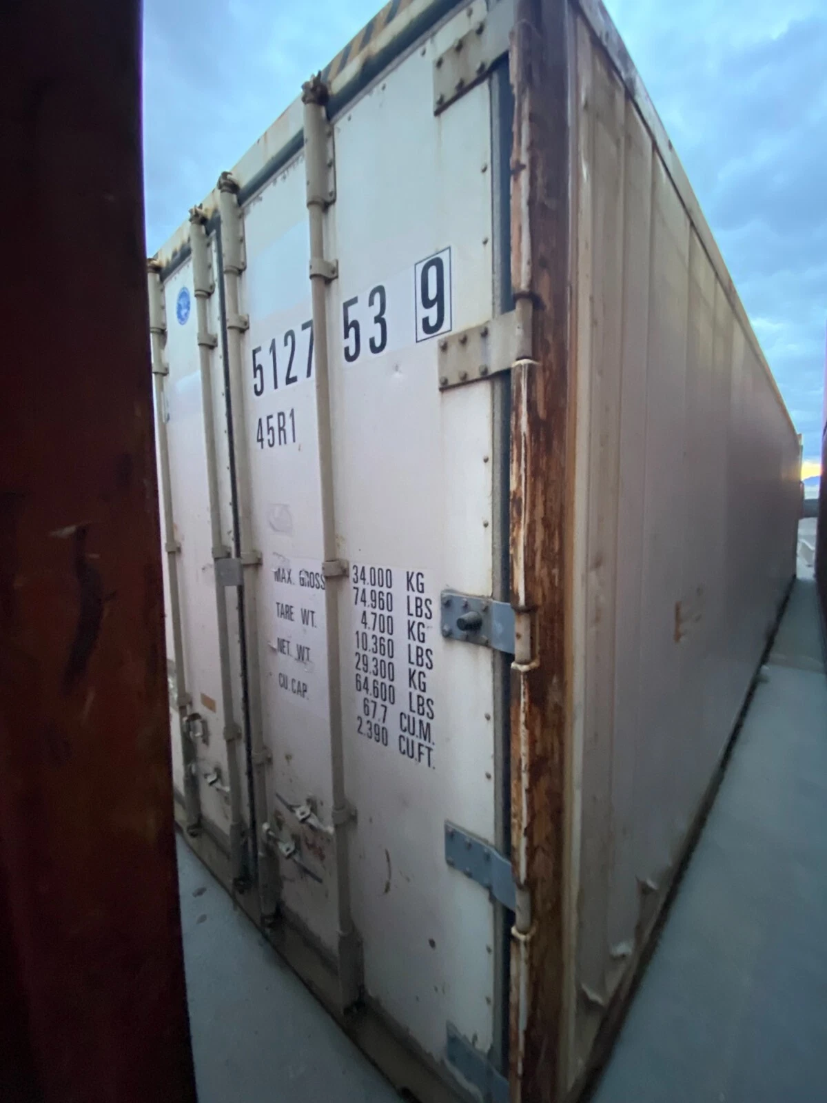 Non-operational refrigerated container for agricultural and commercial use