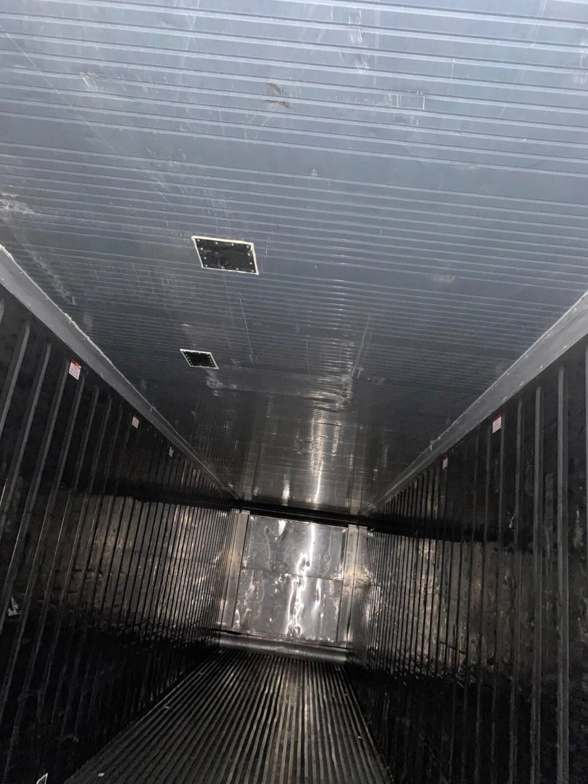 Used 40ft refrigerated container converted into an insulated storage unit