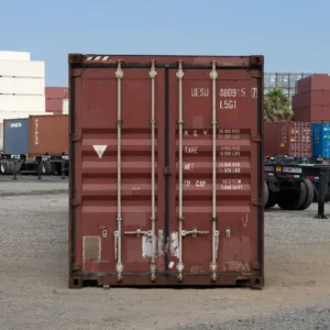 Used 45ft COR-TEN steel high cube container for freight transport and secure storage