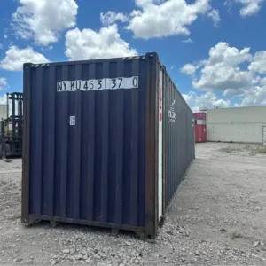 High cube 45ft container with double cargo doors and marine plywood floor