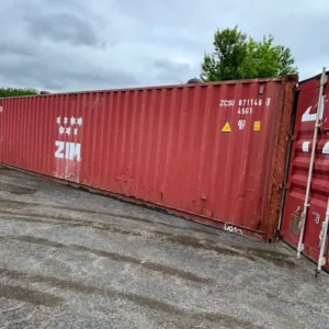 45ft Steel Shipping Container Red – Used