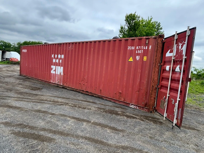 45ft Steel Shipping Container Red – Used