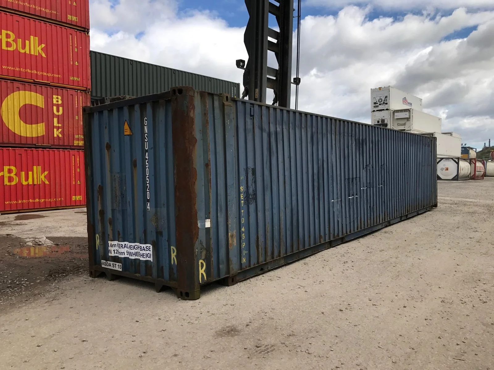 Heavy-duty 45ft corten steel shipping container with high-capacity interior space