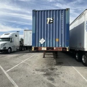 Used 53ft high cube container with extra height and secure cargo doors