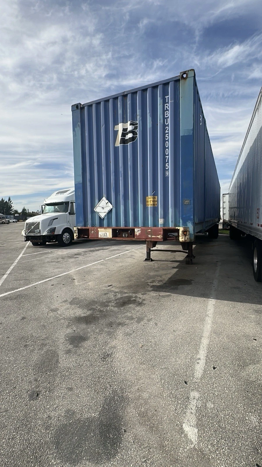 53ft high cube cargo worthy shipping container for commercial storage