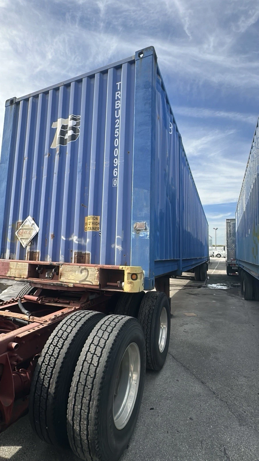 Large capacity 53ft high cube container with marine plywood flooring