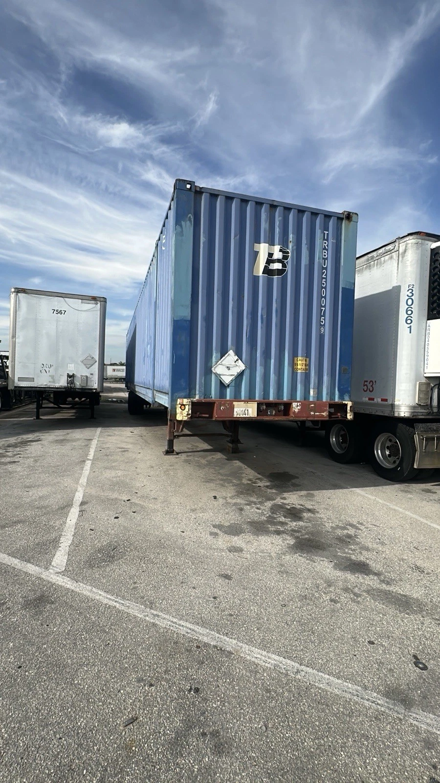Cargo worthy 53ft shipping container for domestic transport and storage