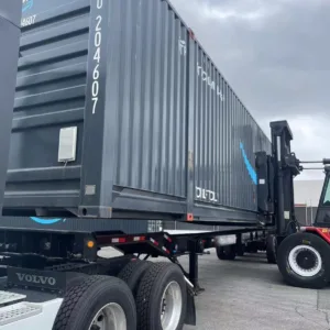 Large 53ft high cube storage container with double cargo doors and plywood floor