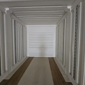 Heavy-duty 53ft shipping container with ISO corner castings and integrated ventilation system