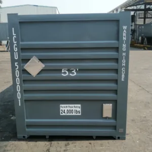 Extra-long 53ft high cube container with durable corten steel construction