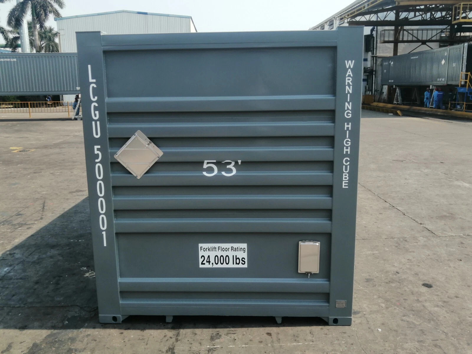 Extra-long 53ft high cube container with durable corten steel construction