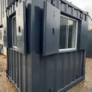 7ft x 7ft shipping container office with anti-vandal steel construction
