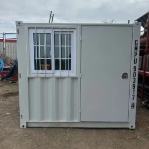 7ft steel container with secure door and weatherproof construction