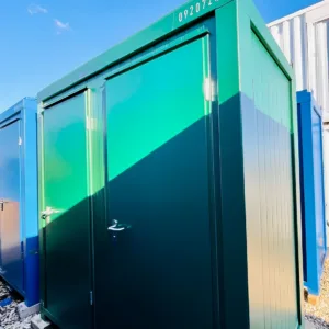 Compact 8ft sanitation unit for construction sites and public events