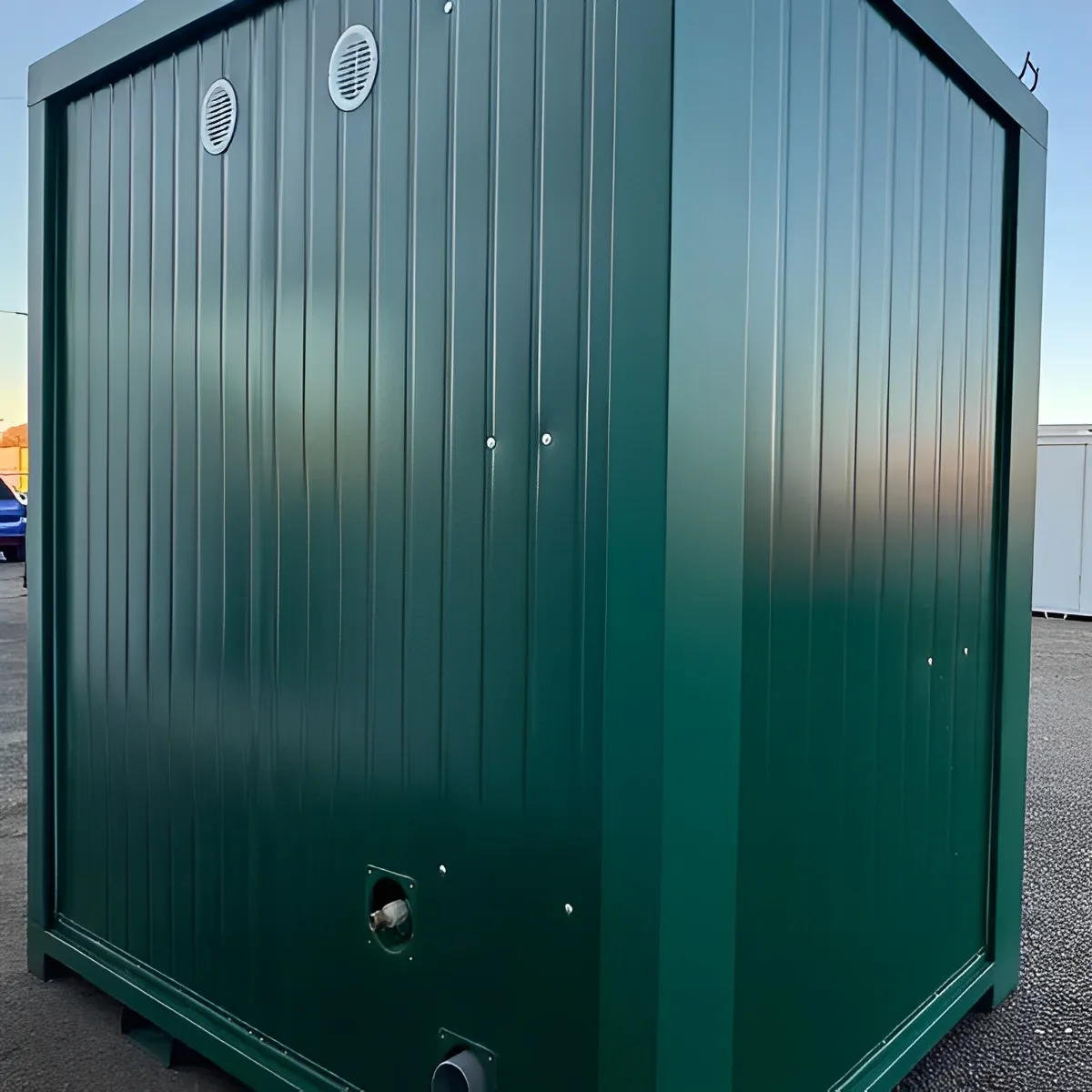 Insulated portable shower and toilet block for remote work locations
