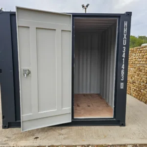 Weatherproof 8ft storage container for equipment and materials