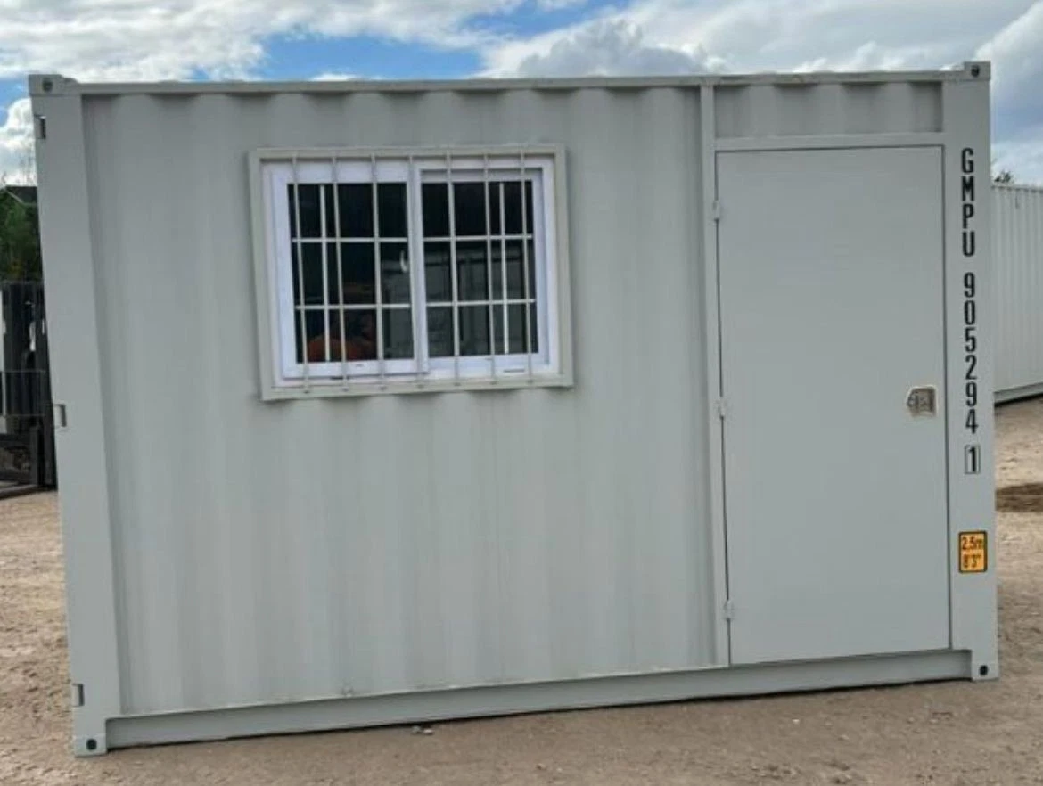 9ft container office cabin for construction site and security applications
