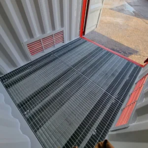 9ft hazardous goods store with integrated spill containment sump