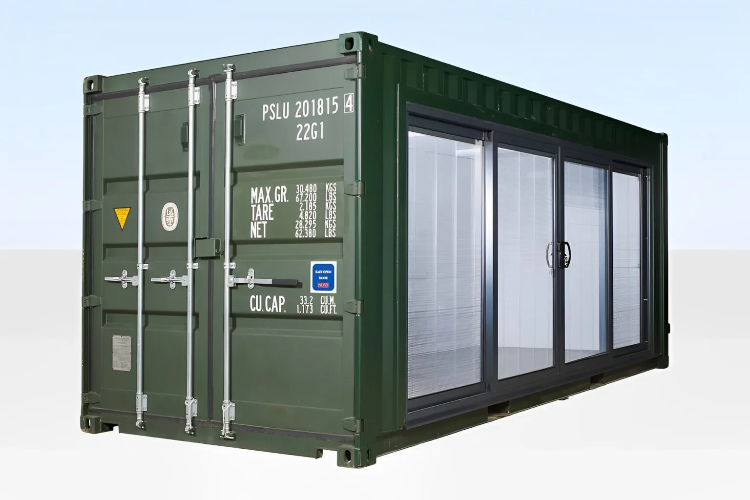 Container home office conversion designed for remote work and productivity