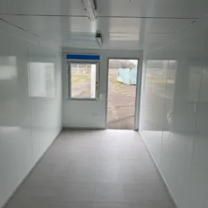 Portable office container for construction site administration and meetings
