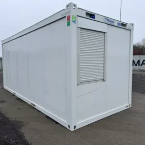 Portable shipping container office for construction and industrial sites