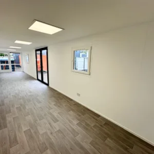 40ft modular office container with spray foam insulation and electrical installation