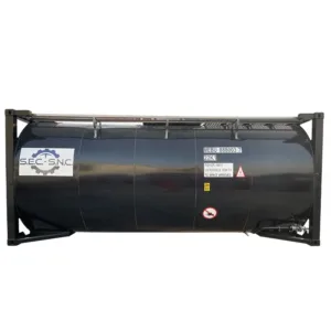 Carbon steel shipping tank container for industrial liquid storage and transport
