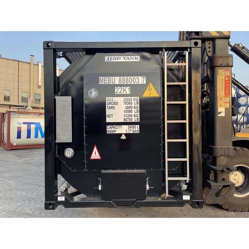 20ft carbon steel tank container for chemical and oil transportation