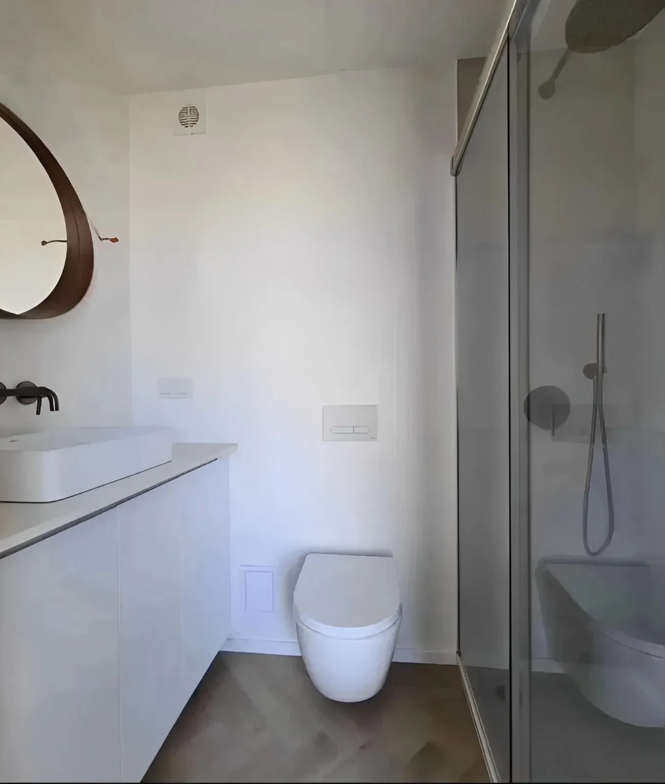 Custom container home with bathroom, kitchen, and spacious living area