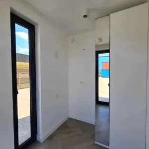 Modern container house built from a 40ft steel shipping container