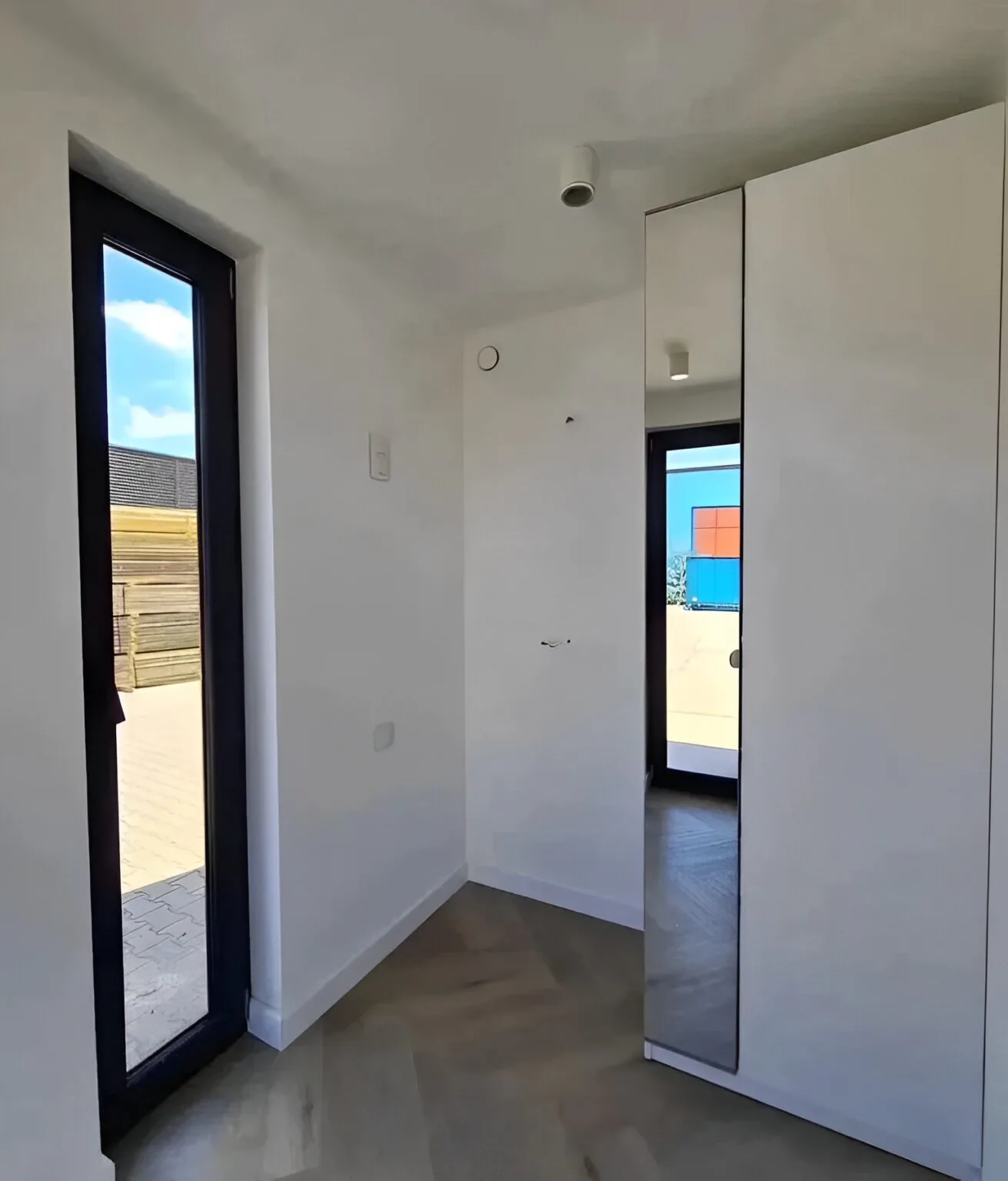 Modern container house built from a 40ft steel shipping container