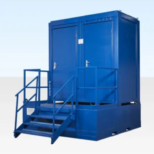 500 gallon double mains toilet waste tank with heavy-duty steel construction