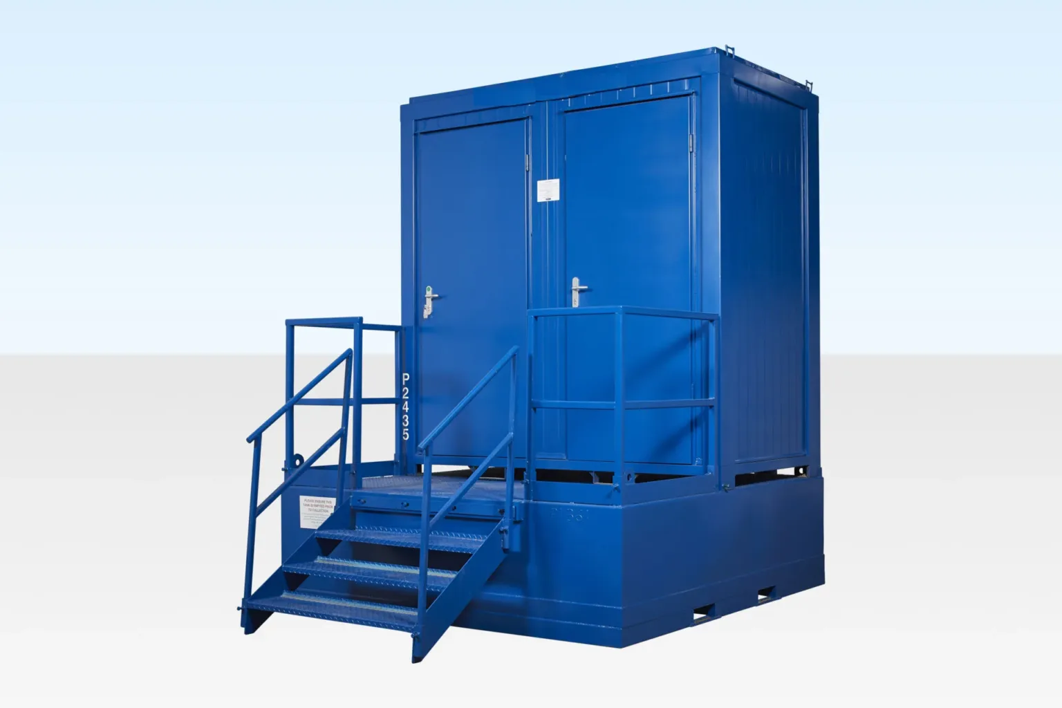 500 gallon double mains toilet waste tank with heavy-duty steel construction