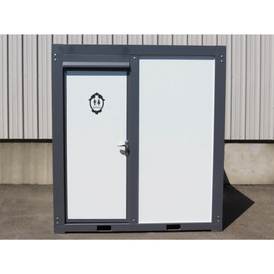 Portable restroom with shower sink and toilet for construction sites