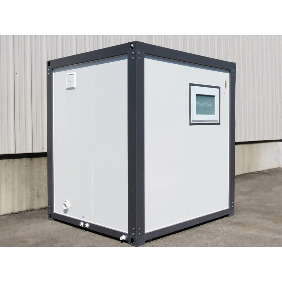 Mobile bathroom unit with integrated shower toilet and handwashing sink