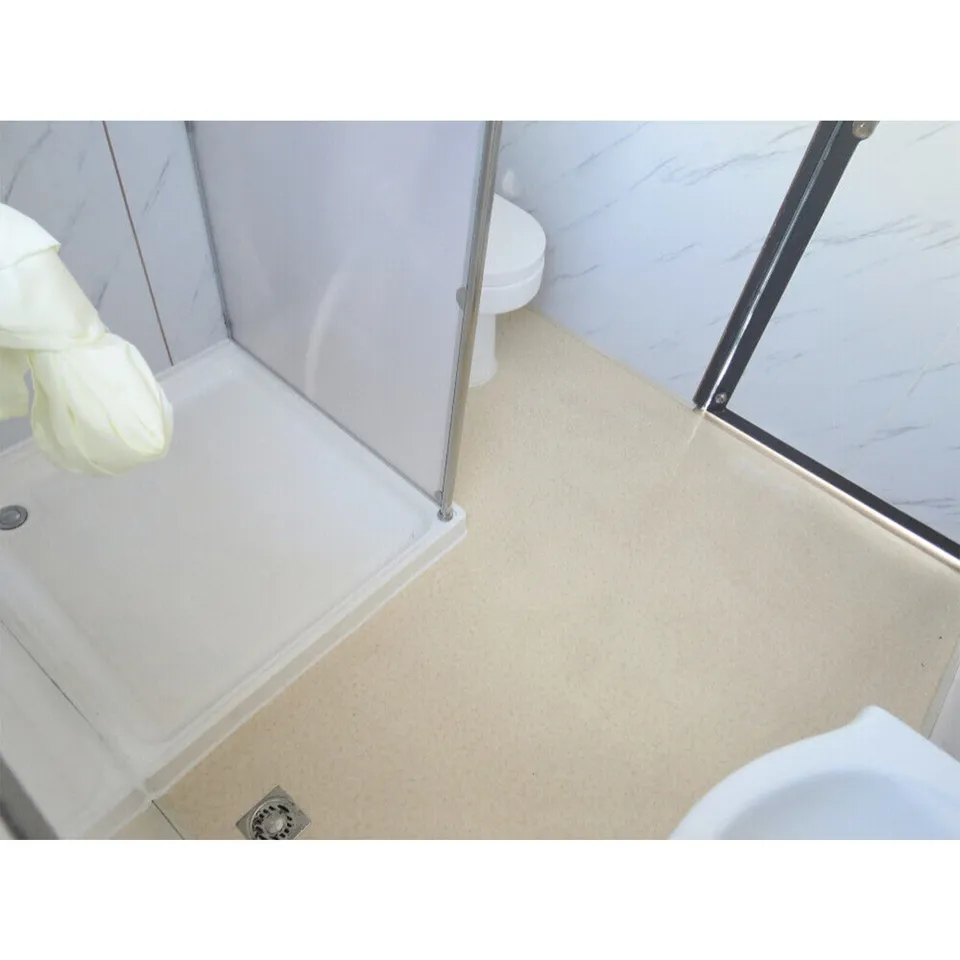Mobile toilet with shower and sink for temporary workforce accommodation