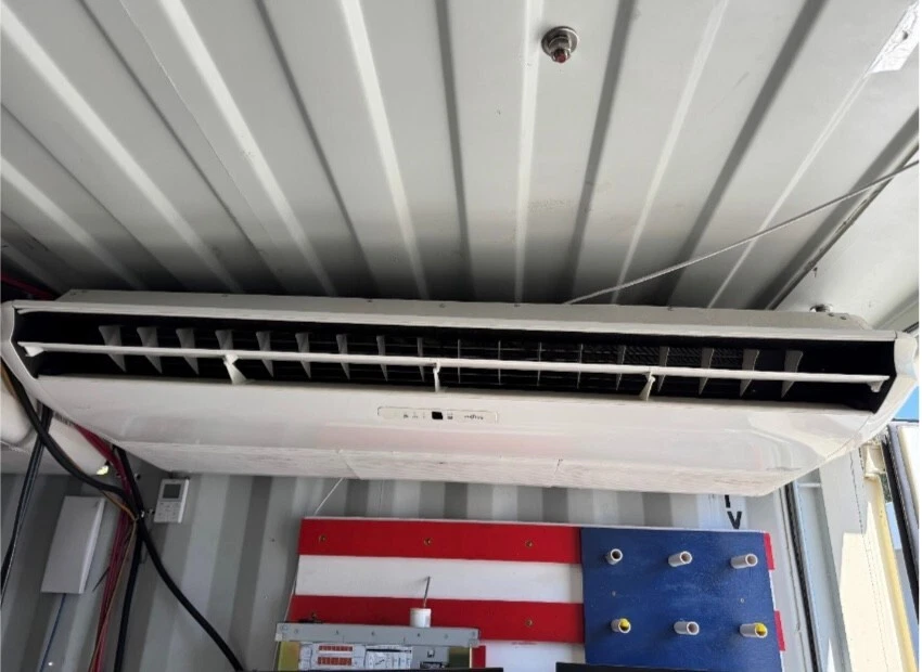 Refrigerated 20ft Conex shipping container with insulated interior