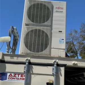 Modified 20ft refrigerated container with wiring access and insulated walls