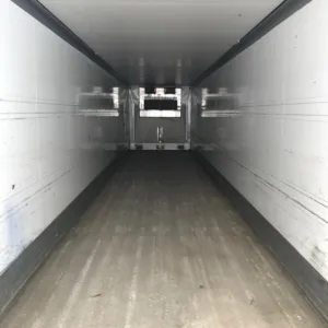 Used refrigerated shipping container with aluminum T-floor and digital controls