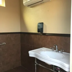 20ft shipping container restroom with climate-controlled interior