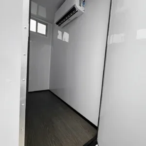 Luxury portable restroom trailer with air conditioning and handwashing sinks