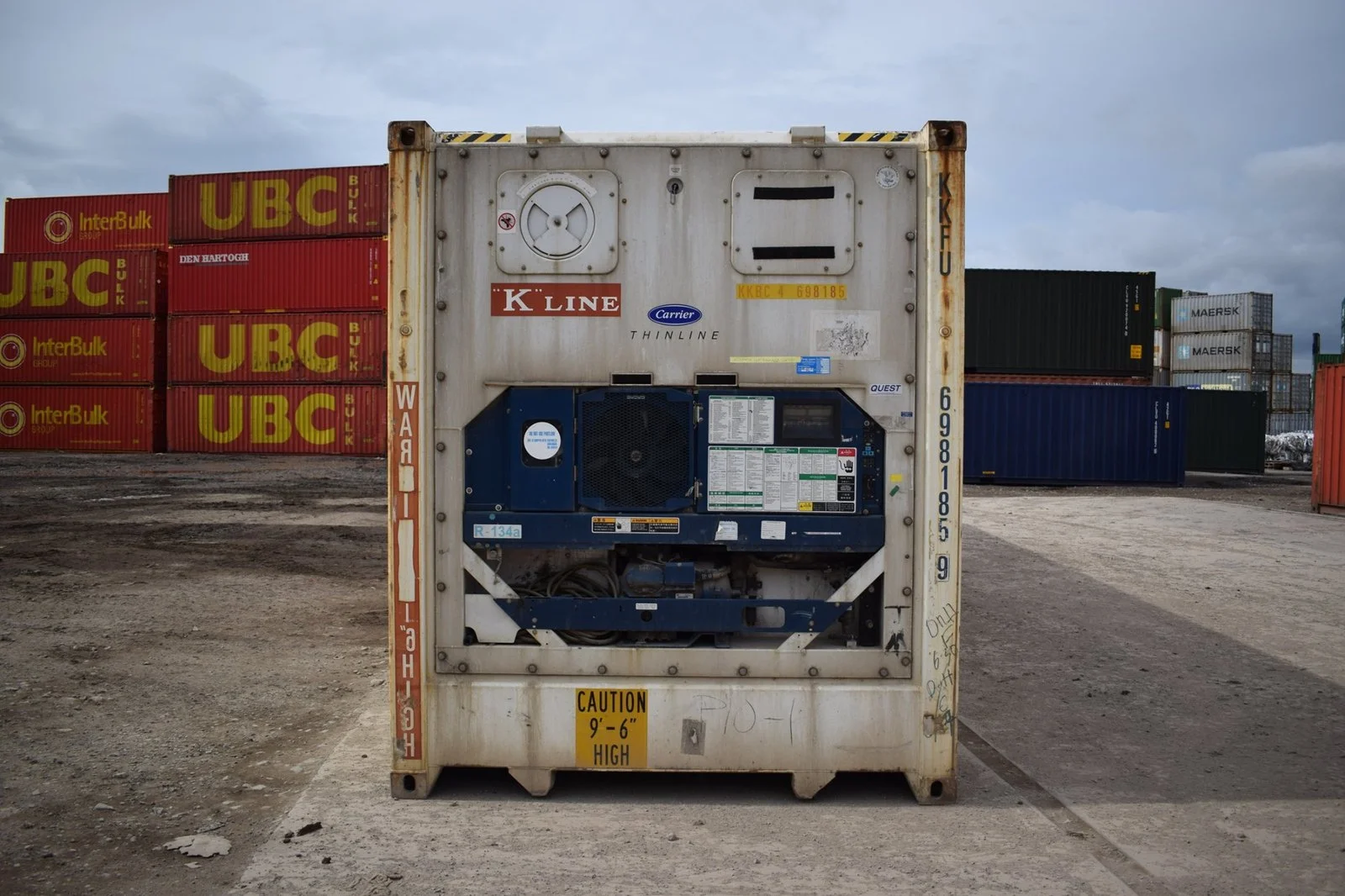 40ft refrigerated shipping container with stainless steel interior and insulation