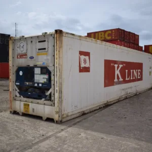 Used refrigerated shipping container with fully operational cooling system