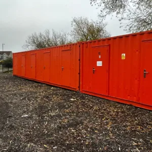 40ft multistore shipping container with multiple lockable storage compartments