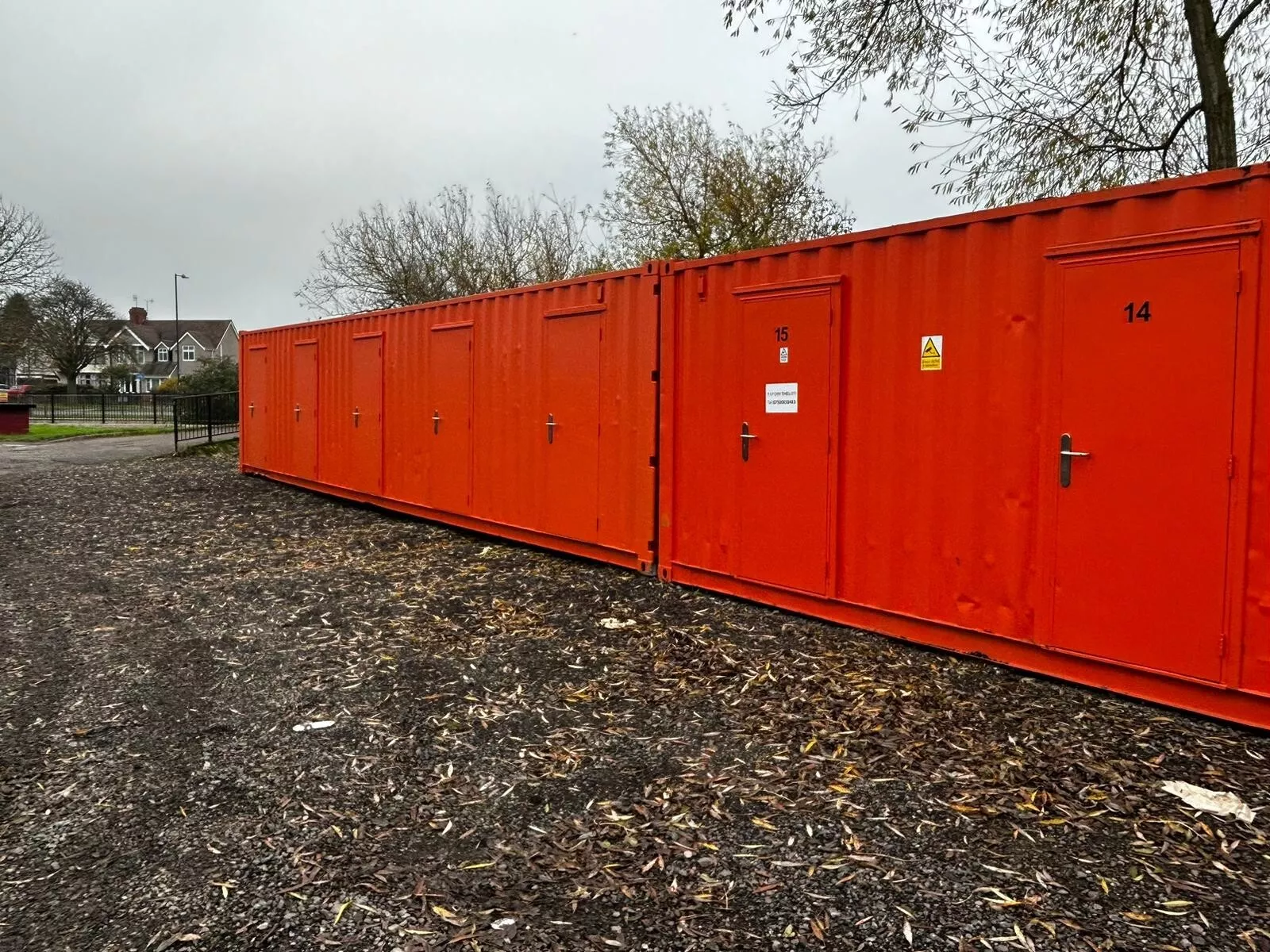 40ft multistore shipping container with multiple lockable storage compartments