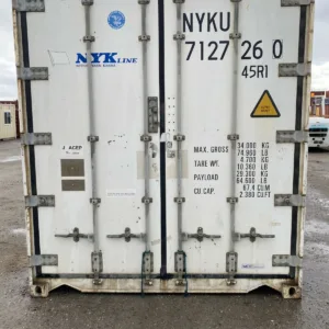 Weather-resistant 40ft reefer container for equipment and inventory storage